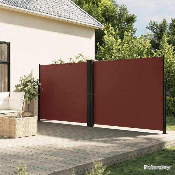 Auvent latral rtractable marron 180x600 cm alsavelo