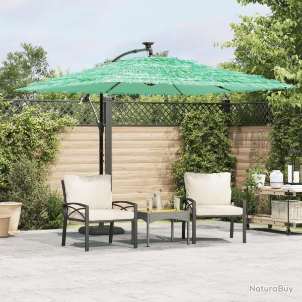 Parasol de jardin avec mt en acier vert 269x269x235 cm alsavelo