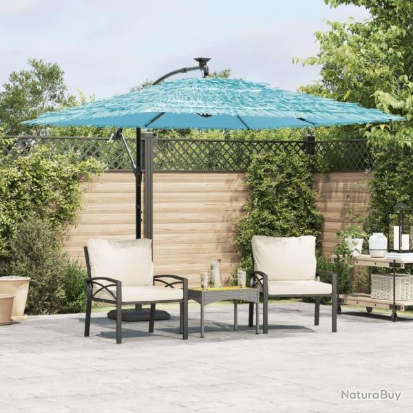 Parasol de jardin avec mt en acier bleu 269x269x235 cm alsavelo