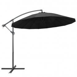 Parasol suspendu avec poteau anthracite 3 m alsavelo