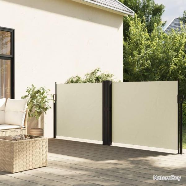 Auvent latral rtractable crme 140x1000 cm alsavelo