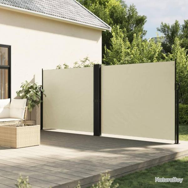 Auvent latral rtractable crme 160x600 cm alsavelo