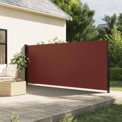 Auvent latéral rétractable marron 160x600 cm alsavelo