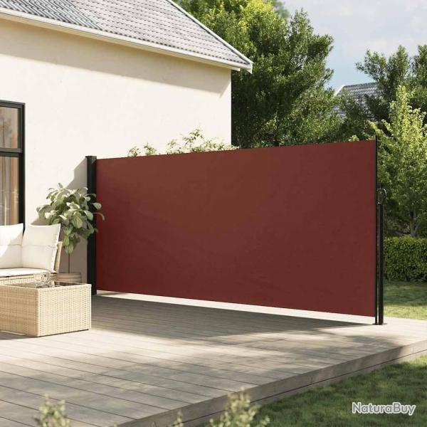 Auvent latral rtractable marron 160x600 cm alsavelo