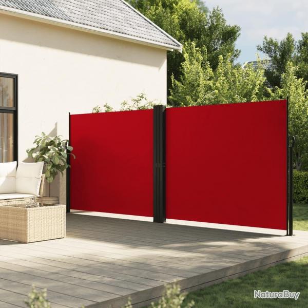 Auvent latral rtractable rouge 160x600 cm alsavelo