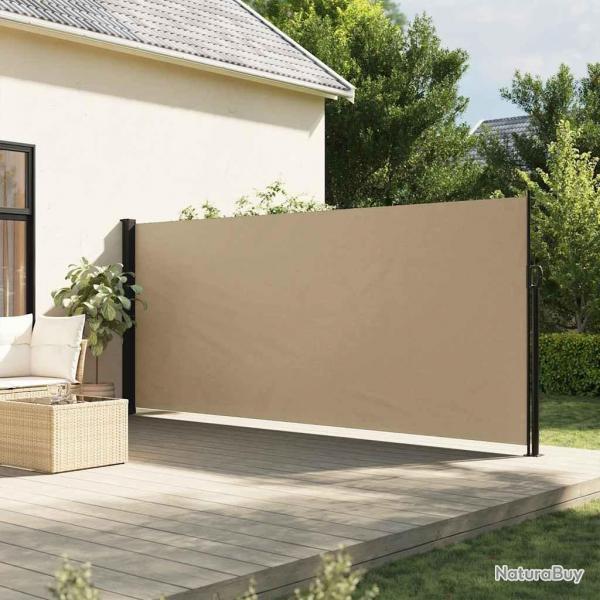 Auvent latral rtractable beige 180x600 cm alsavelo