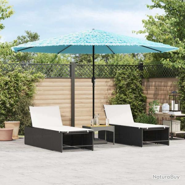 Parasol de jardin avec mt en acier bleu 388x388x248 cm alsavelo