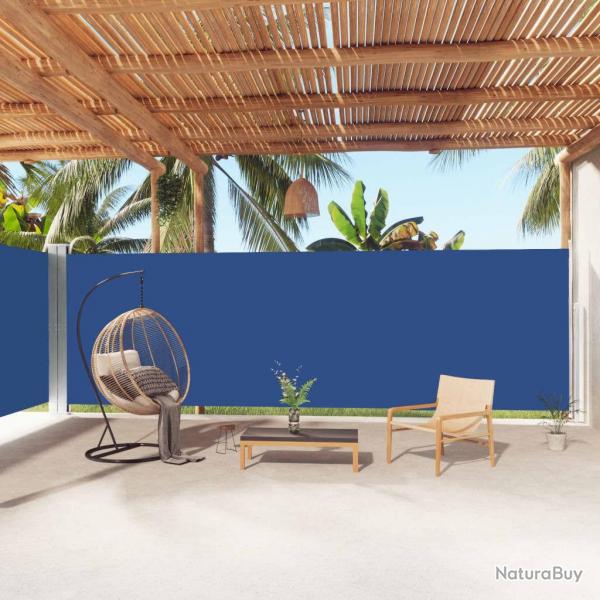 Auvent latral rtractable Bleu 200x1000 cm alsavelo