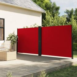 Auvent latéral rétractable rouge 180x1200 cm alsavelo