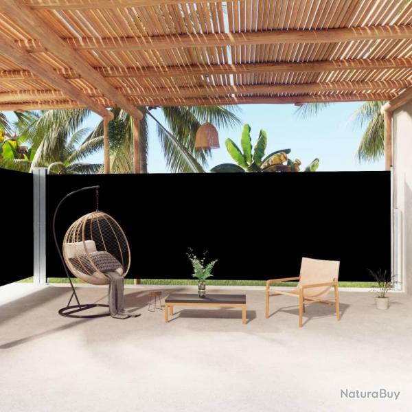 Auvent latral rtractable Noir 200x1000 cm alsavelo