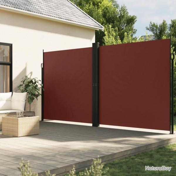 Auvent latral rtractable marron 200x1000 cm alsavelo