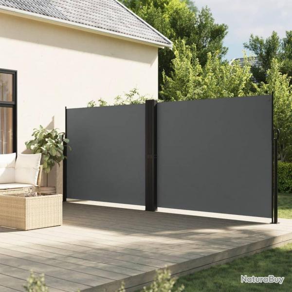 Auvent latral rtractable anthracite 160x1000 cm alsavelo