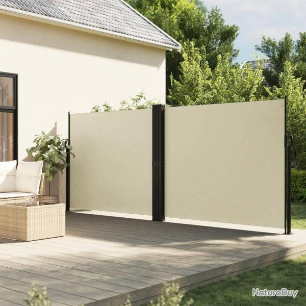 Auvent latral rtractable crme 180x1200 cm alsavelo