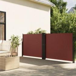 Auvent latéral rétractable marron 120x600 cm alsavelo