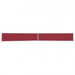Auvent latéral rétractable de patio 170x1200 cm Rouge alsavelo