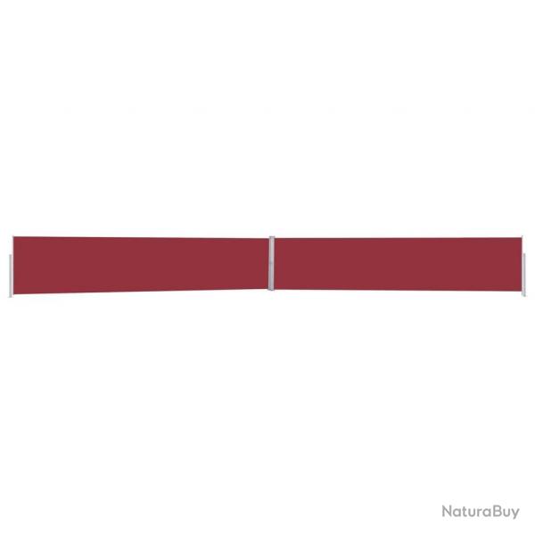 Auvent latral rtractable de patio 170x1200 cm Rouge alsavelo