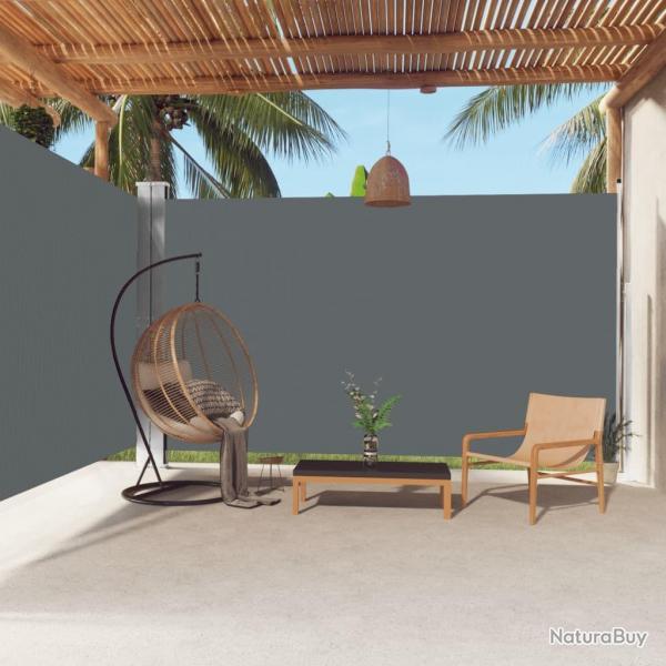 Auvent latral rtractable Anthracite 220x600 cm alsavelo