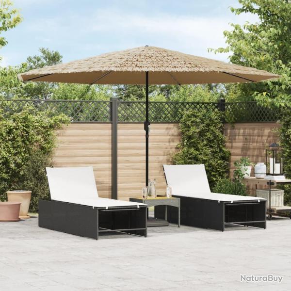 Parasol de jardin avec LED et mt en acier marron 388x388x248cm alsavelo