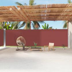 Auvent latéral rétractable Marron 220x1200 cm alsavelo
