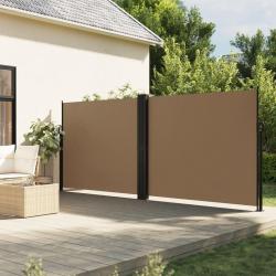 Auvent latéral rétractable taupe 180x1200 cm alsavelo
