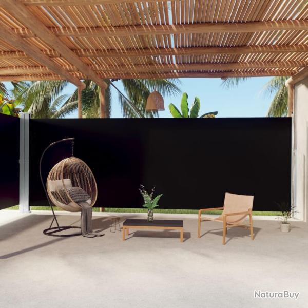 Auvent latral rtractable Noir 220x1000 cm alsavelo