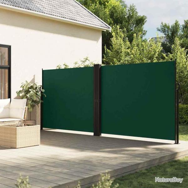Auvent latral rtractable vert fonc 180x600 cm alsavelo