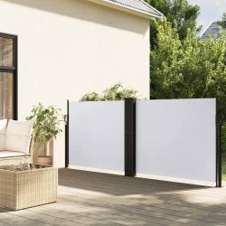 Auvent latéral rétractable blanc 140x1200 cm alsavelo