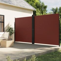 Auvent latéral rétractable marron 200x600 cm alsavelo