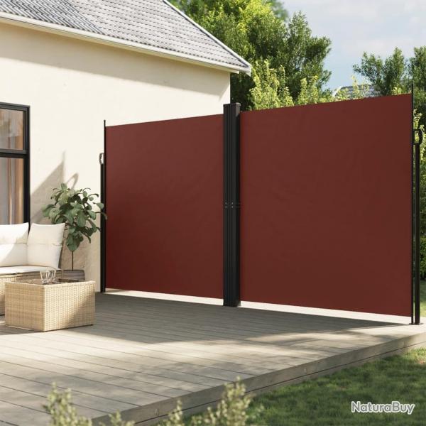 Auvent latral rtractable Marron 200x1200 cm alsavelo