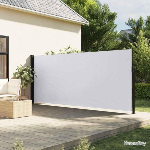 Auvent latral rtractable blanc 160x600 cm alsavelo