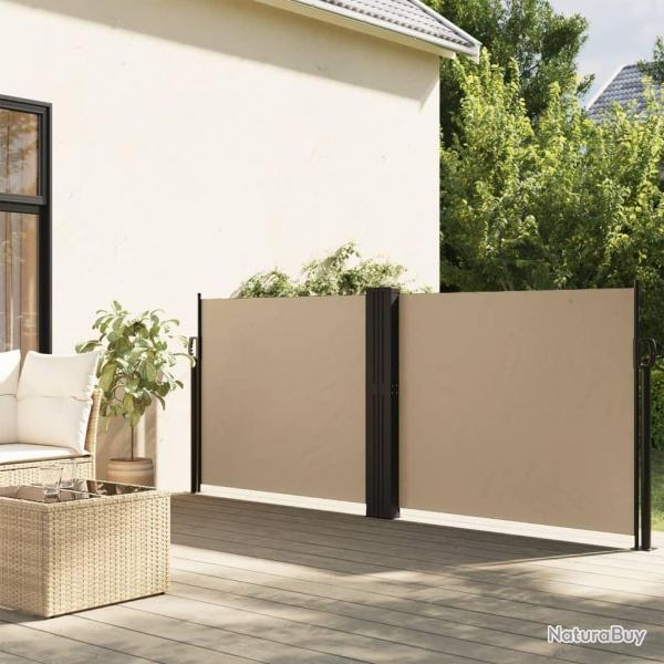 Auvent latral rtractable beige 120x1000 cm alsavelo