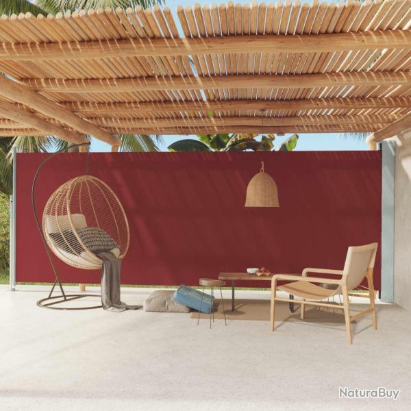 Auvent latral rtractable de patio 200x600 cm Rouge alsavelo