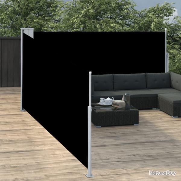 Auvent latral rtractable Noir 100 x 1000 cm alsavelo