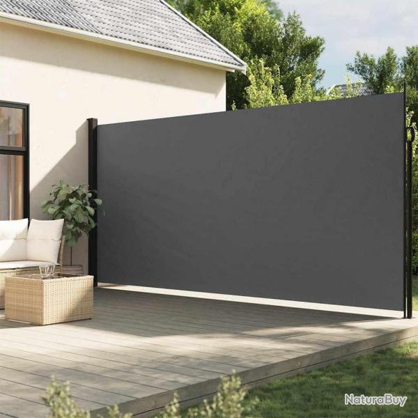 Auvent latral rtractable anthracite 220x500 cm alsavelo