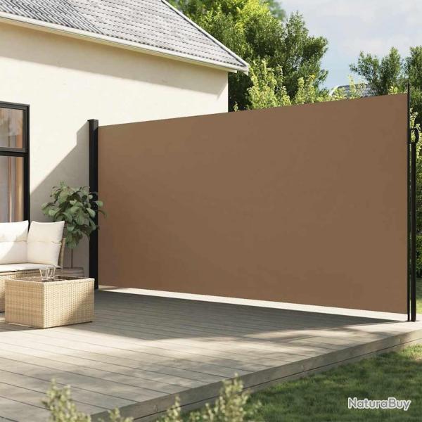 Auvent latral rtractable taupe 200x600 cm alsavelo