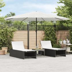 Parasol de jardin avec mât en acier blanc 388x388x248 cm alsavelo