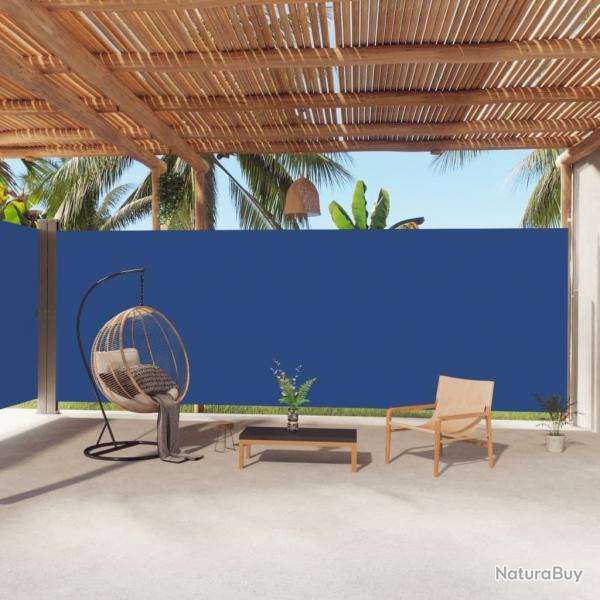 Auvent latral rtractable Bleu 220x1000 cm alsavelo