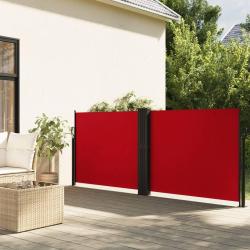 Auvent latéral rétractable rouge 140x1200 cm alsavelo