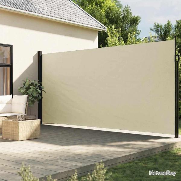 Auvent latral rtractable crme 220x300 cm alsavelo