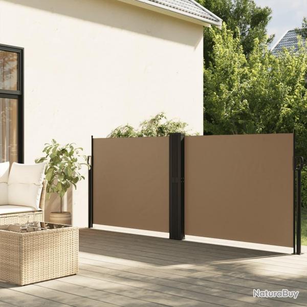 Auvent latral rtractable taupe 140x600 cm alsavelo