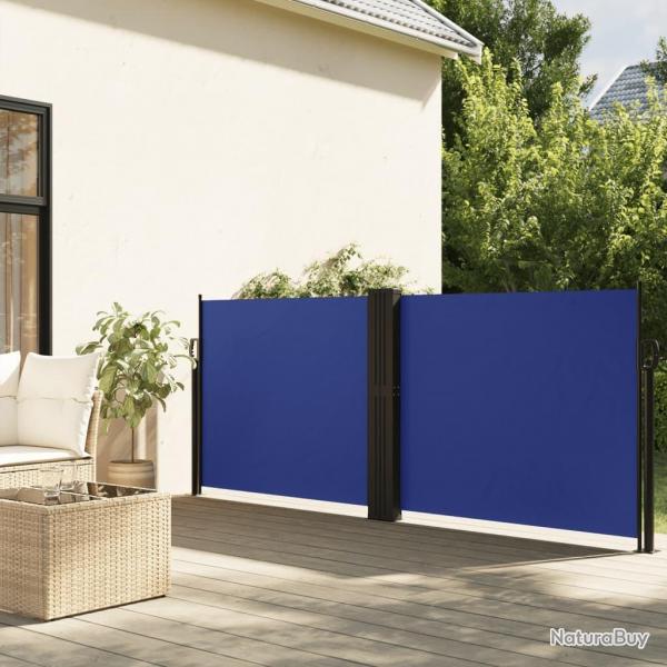 Auvent latral rtractable bleu 120x1200 cm alsavelo
