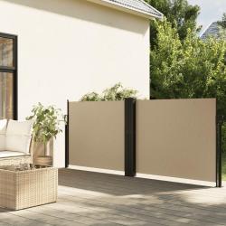 Auvent latéral rétractable beige 120x1200 cm alsavelo