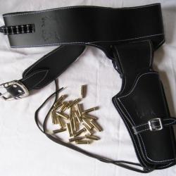 HOLSTER WESTERN NOIR - USA - COWBOY - MILITARIA - Réf.07