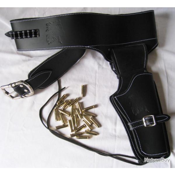 HOLSTER WESTERN NOIR - USA - COWBOY - MILITARIA - Rf.07