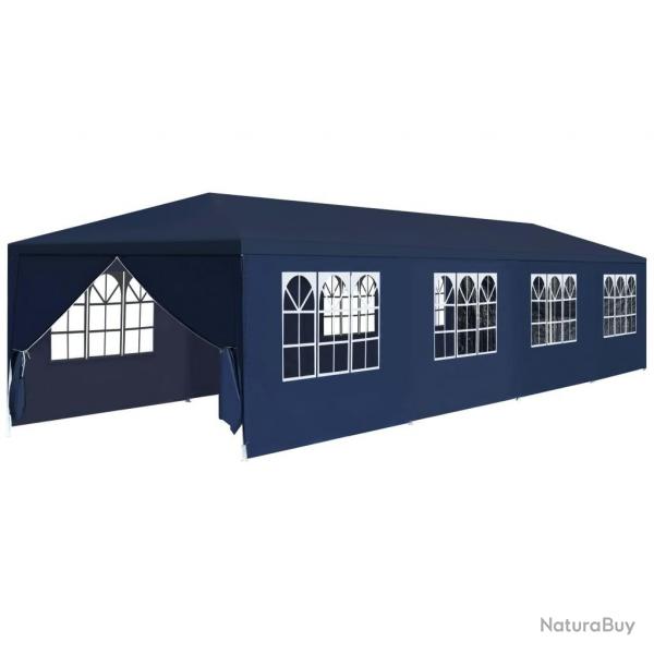 Chapiteau de jardin 3x12 m bleu alsavelo