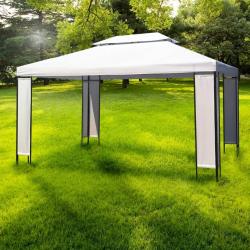 Chapiteau de jardin Blanc 3 x 4 m alsavelo