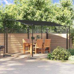 Auvent anthracite 4x3 m 180 g/m² tissu et acier alsavelo