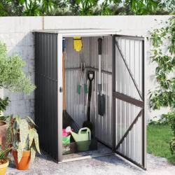 Abri à outils de jardin anthracite 88x89x161 cm acier galvanisé alsavelo