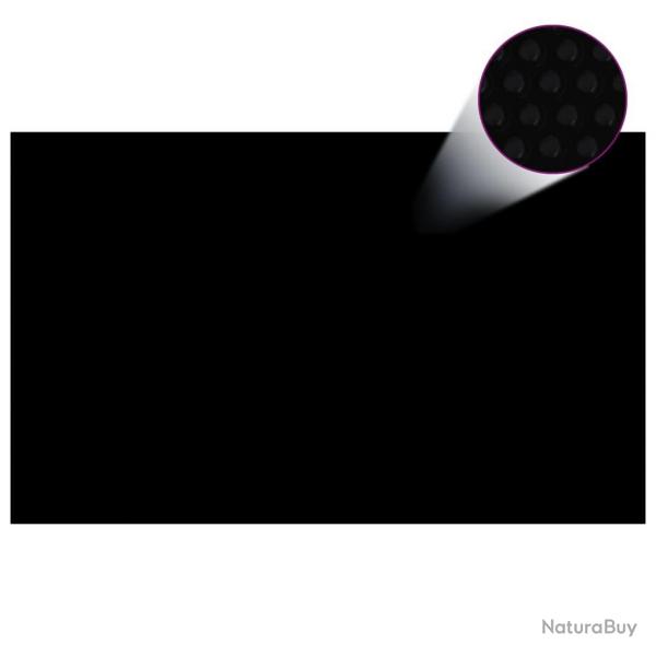 Couverture de piscine Noir 260 x 160 cm PE alsavelo