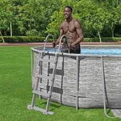 Échelle de piscine à 4 marches Flowclear 107 cm alsavelo